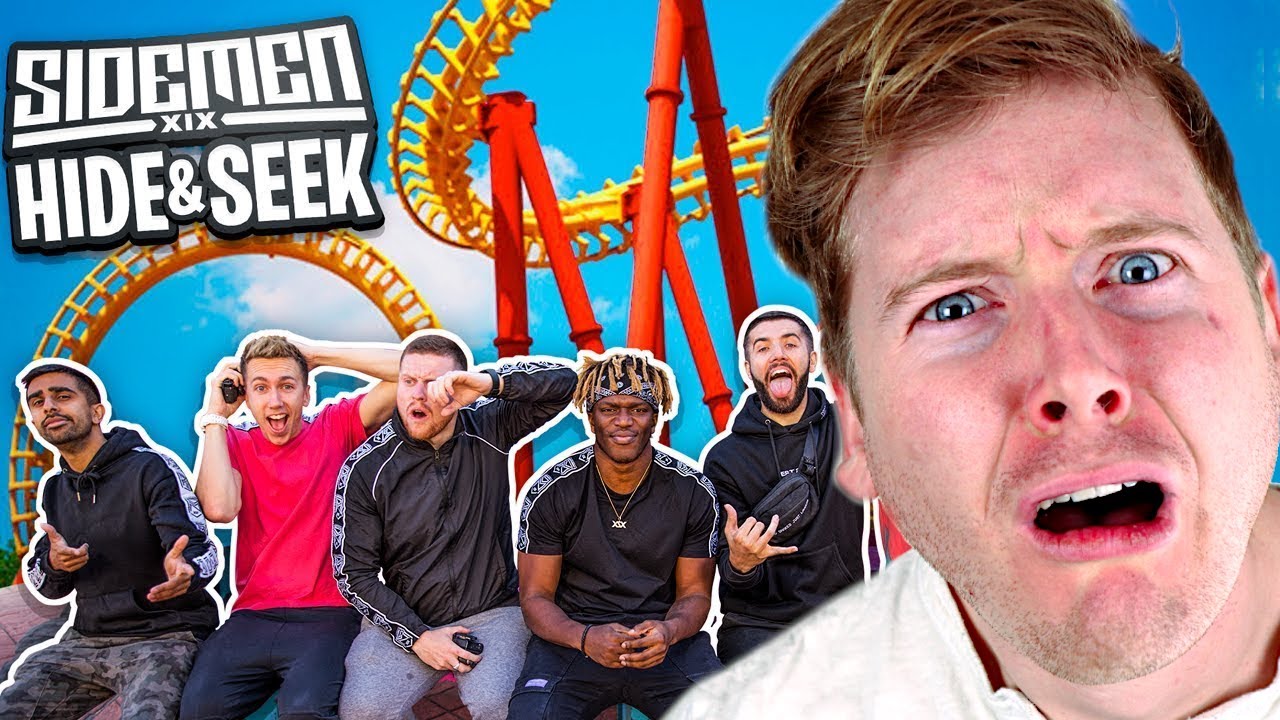 SIDEMEN HIDE & SEEK IN A THEME PARK REACTION