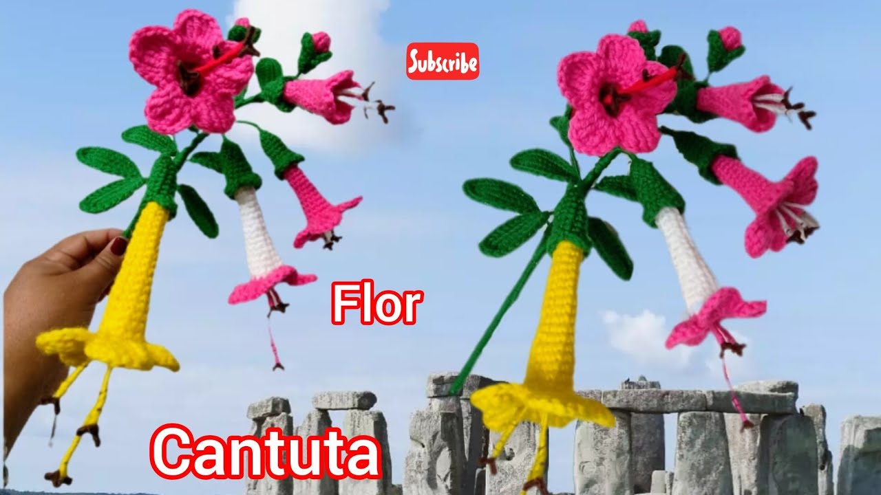 Cómo realizar la flor 🌸 cantuta a CROCHET 🧶.