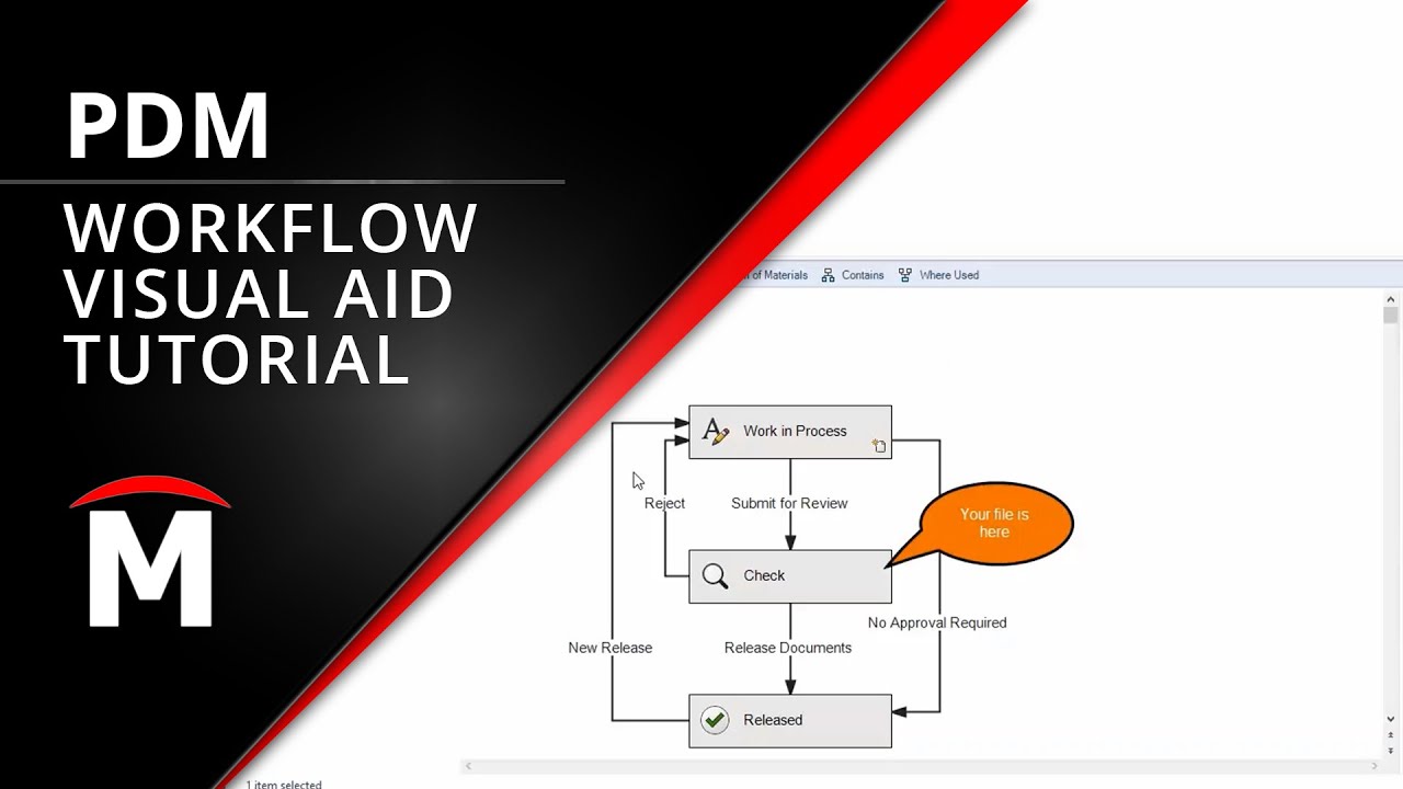 Учебное пособие по визуальному представлению рабочего процесса SOLIDWORKS PDM
