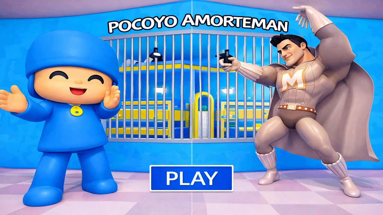 POCOYO vs METROMAN — ESCAPE BATTLE IN BARRY’S PRISON RUN!  #roblox #obby #sprunki