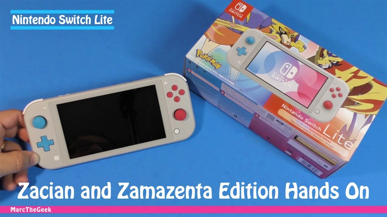 Zacian and Zamazenta Switch Lite Unboxing Hands On