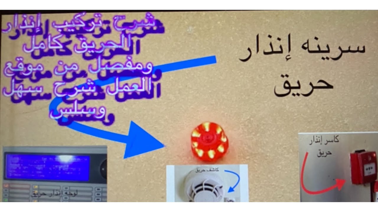 إنذار الحريق Fire alarm شرح مفصل للنظام المعنون من البدايه إلى النهايه من موقع العمل والبرمجه