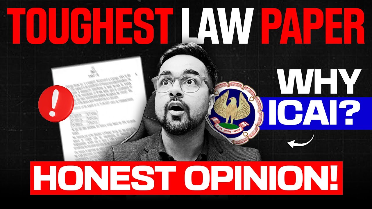 Toughest Law Paper in the HISTORY of ICAI | CA Inter Sep 2025 | CA CS Shantam Gupta #inter #law