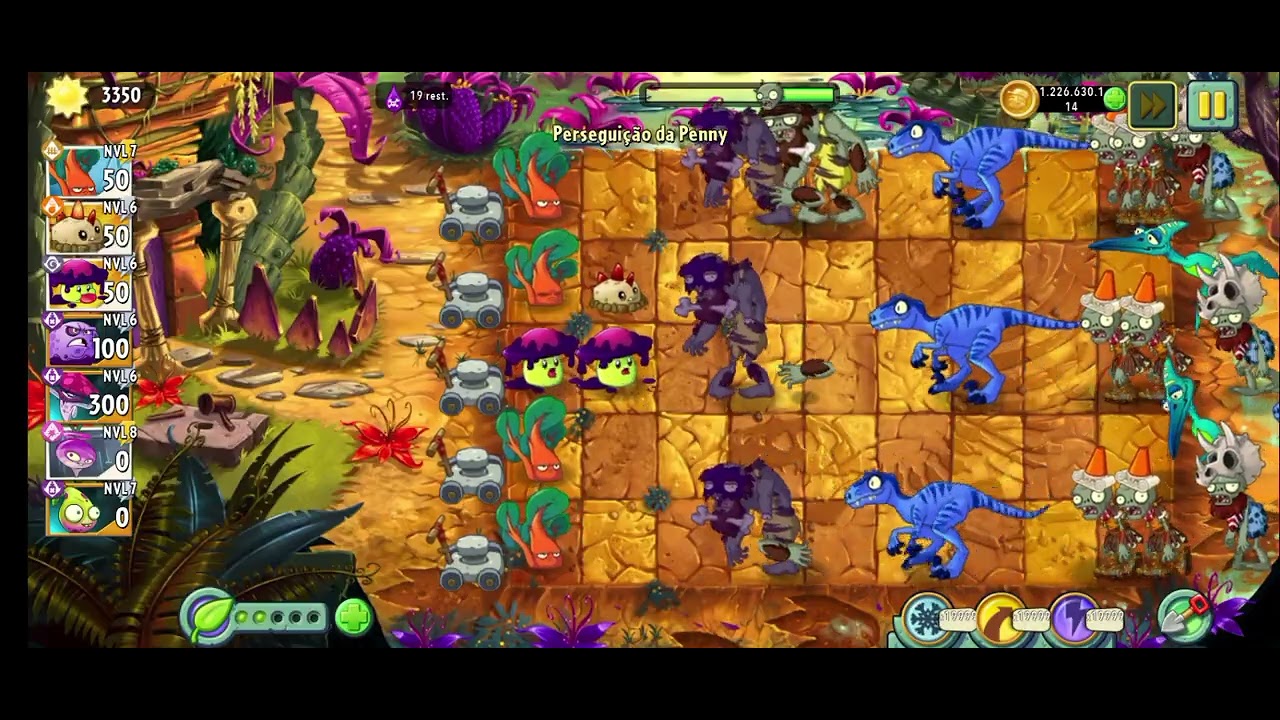 Jogando perseguição da penny de pimentinha no nível 1 pvz2 