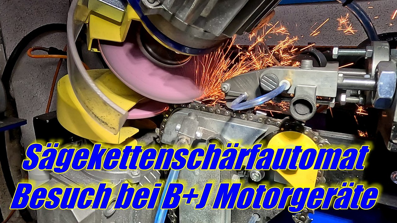 Vollautomatische Kettenschärfung für die Kettensägen bei B und J Motorgeräte Jünkerath #eifel  4K