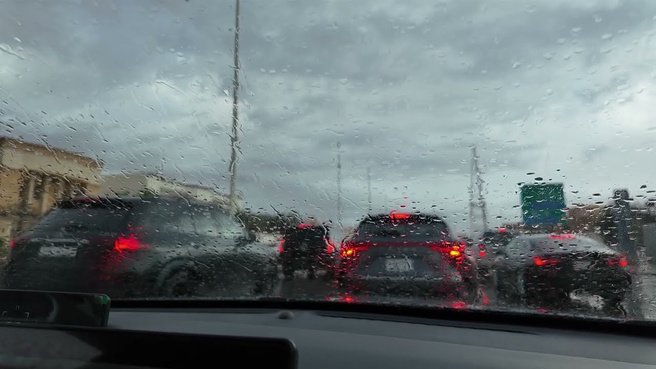 Heavy Rain in Riyadh | After Work POV Drive