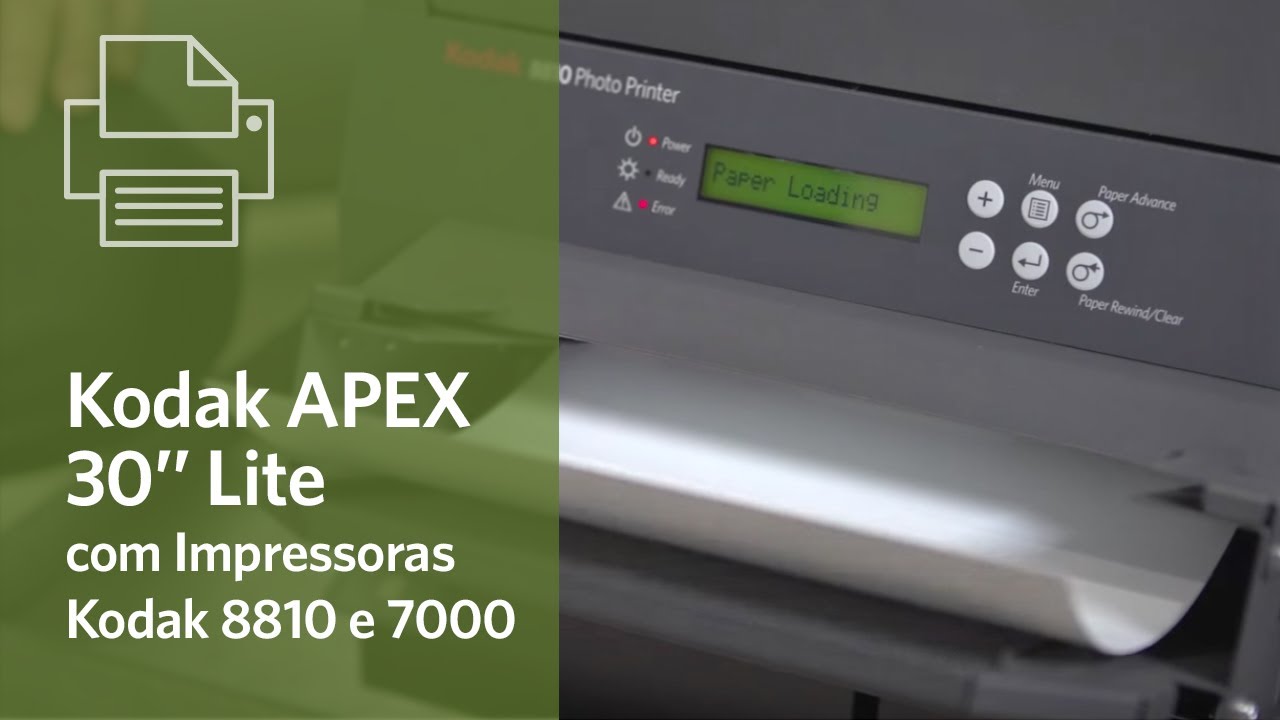 Kodak APEX 30’’ Lite com Impressoras Kodak 8810 e 7000