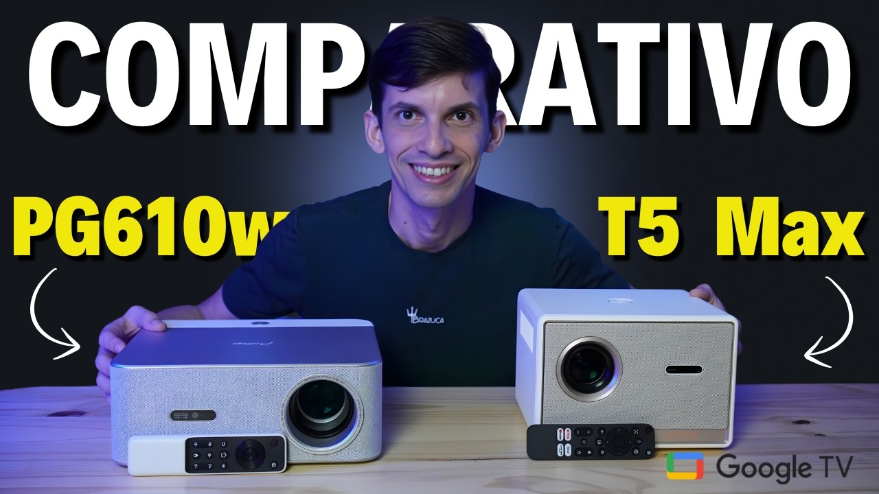 BYINTEK T5 MAX vs PROGAGA PG610W: Qual Projetor Entrega Melhor Qualidade de Imagem? Comparativo