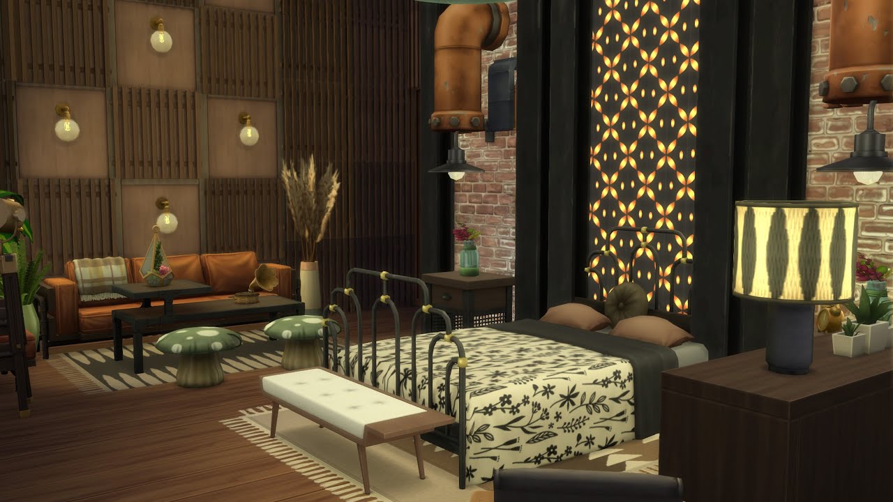 Ep# 453   bedroom 4 industrial     The Sims 4 Gallery - Rooms