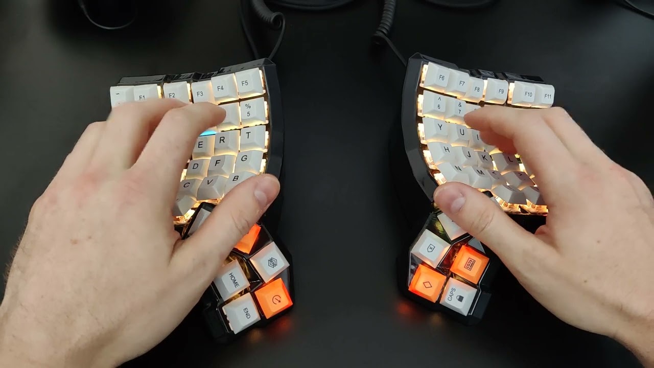 Dactyl Manuform RGB Typing Demo