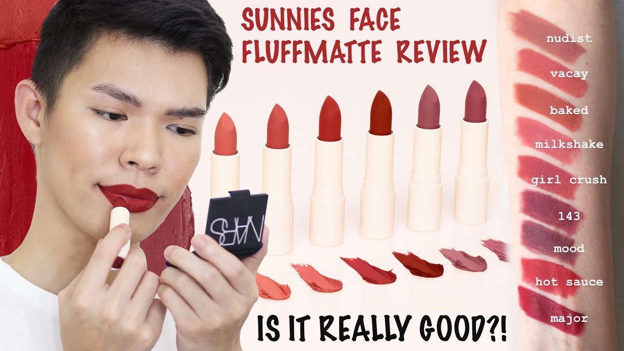 MAGANDA BA TALAGA?!!! SUNNIES FACE FLUFFMATTE REVIEW AND LIP SWATCHES (ALL SHADES) | Kenny Manalad