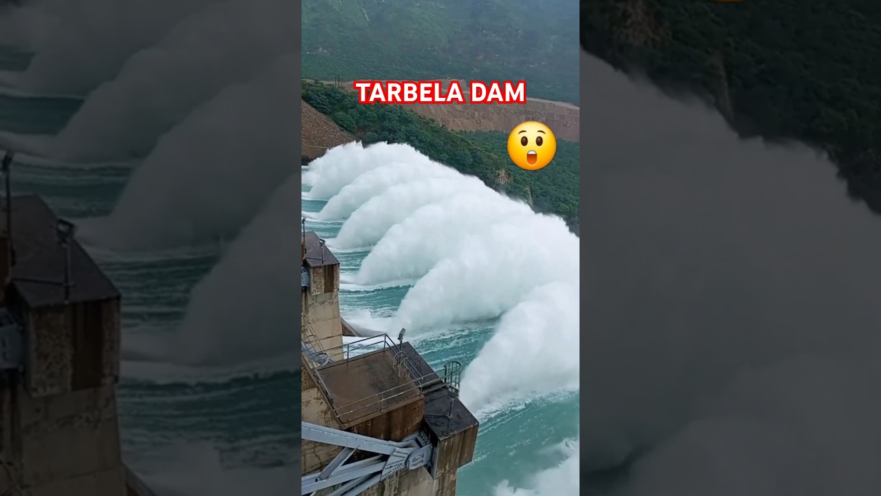 Tarbela Dam Spillway Gate Open 