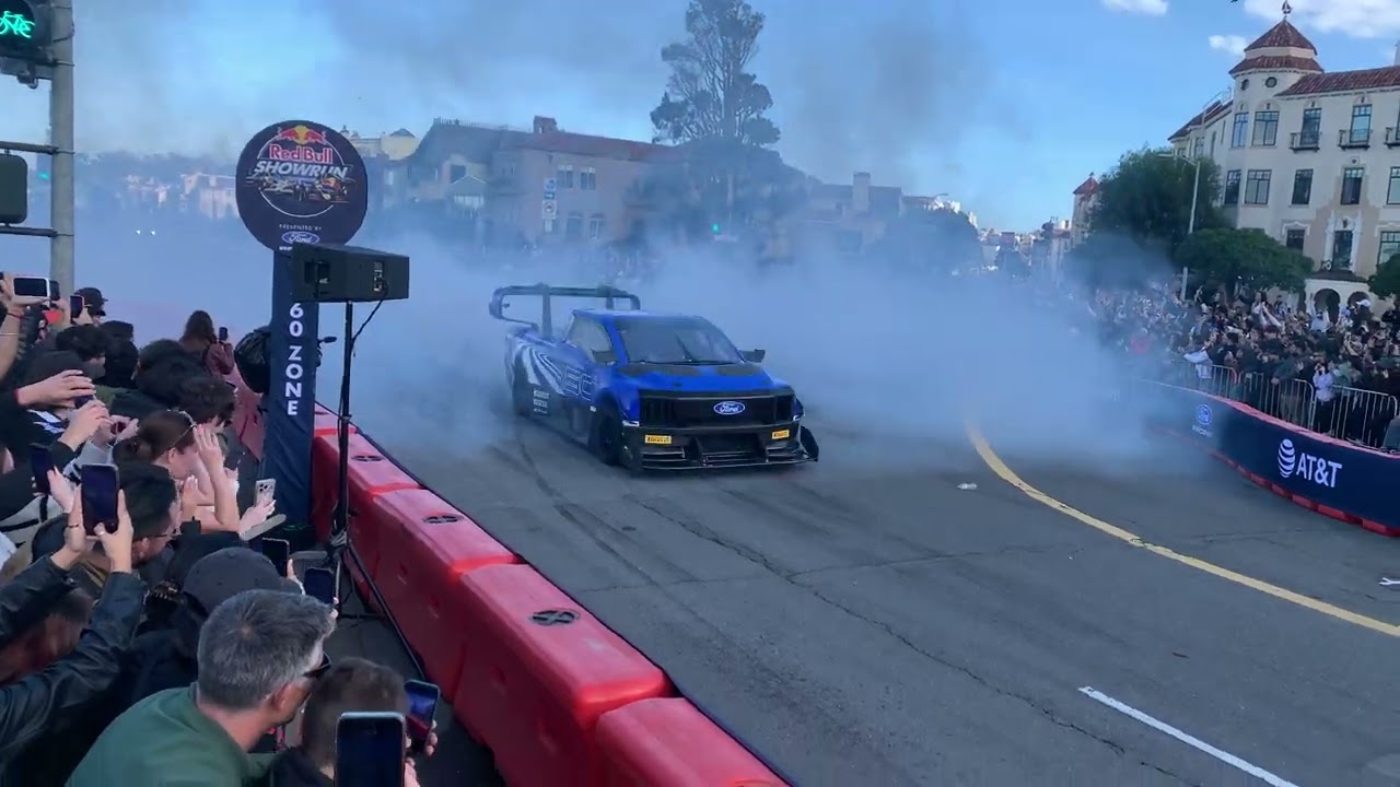 Redbull SF showrun F1  SuperTruck/ Raptor/ Mustang last run!!!