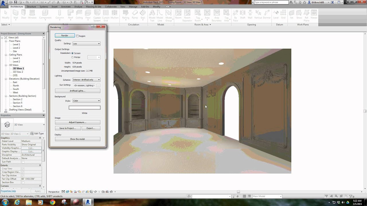 Revit Tutorial #10 - Lighting & Rendering - Arch 214 Miami University