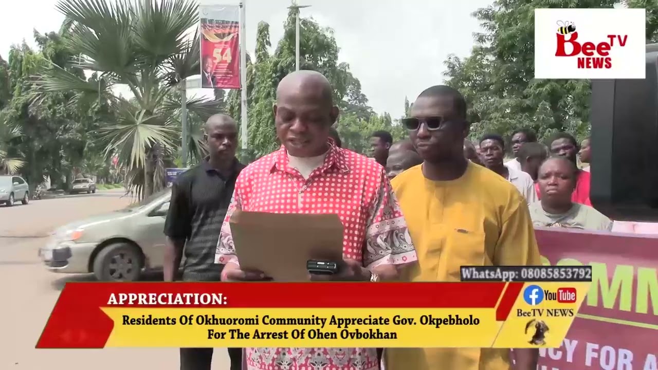 APPRECIATION:Residents Of Okhuoromi Community Appreciate Gov. Okpebholo For The Arrest Of Ohen 