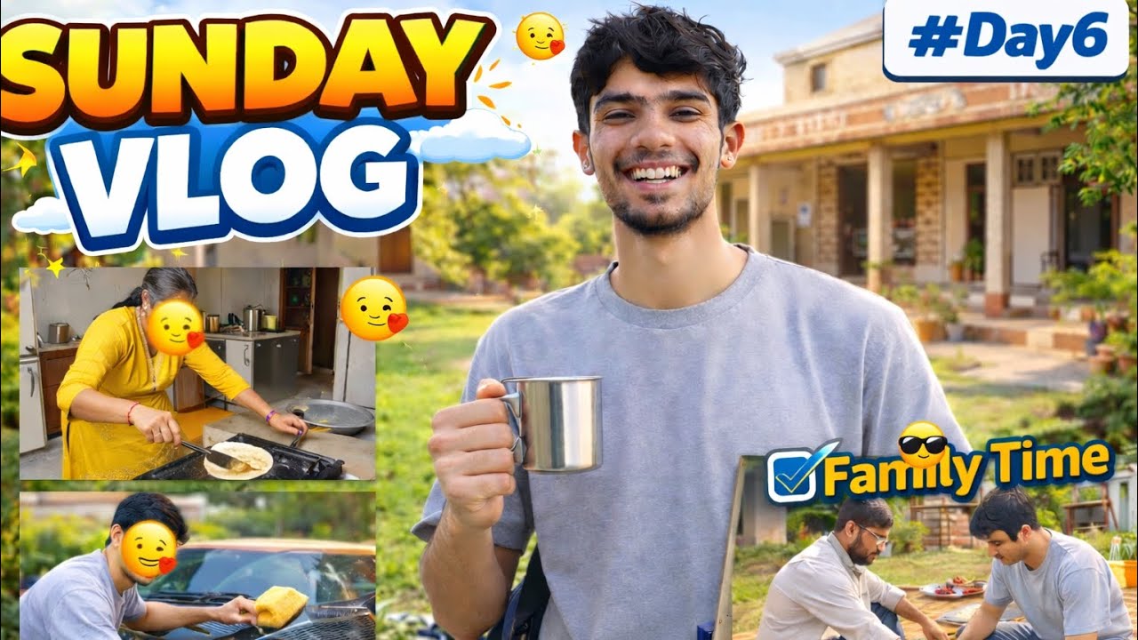 Student Life Sunday Routine | Ghar Ka Simple Vlog | Day 6