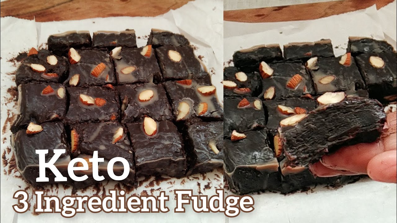 Keto Recipe - 3 INGREDIENT Cream Cheese Chocolate Fudge |Low Carb Keto Dessert Recipe |Fudge recipe