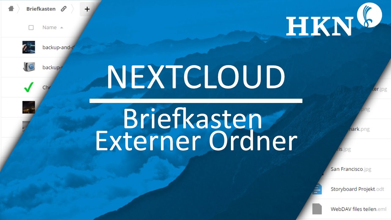 Externer Ordner - Briefkasten erstellen « Nextcloud »