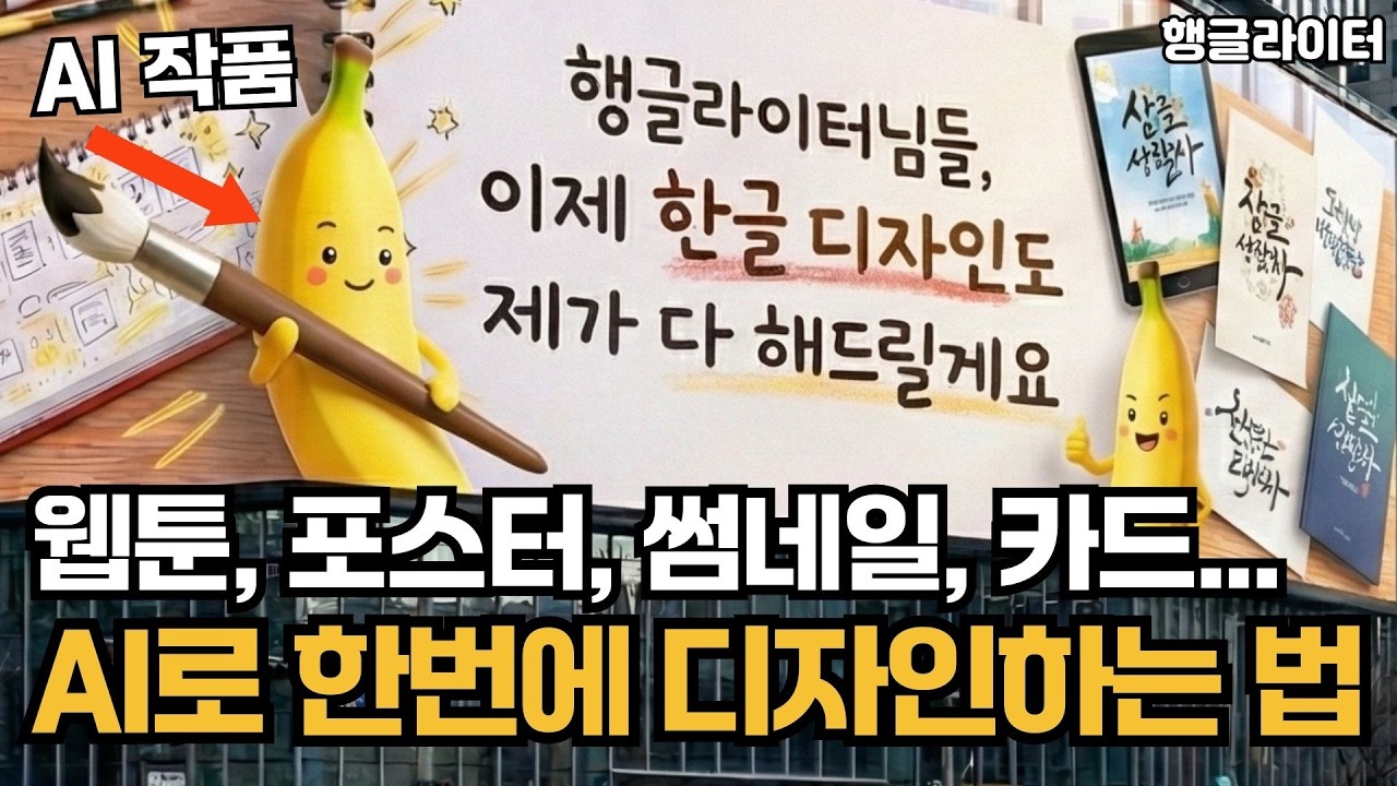 와… 이게 된다고? 나노바나나 프로 미친 활용법 11가지(썸네일, 포스터, 웹툰까지!)