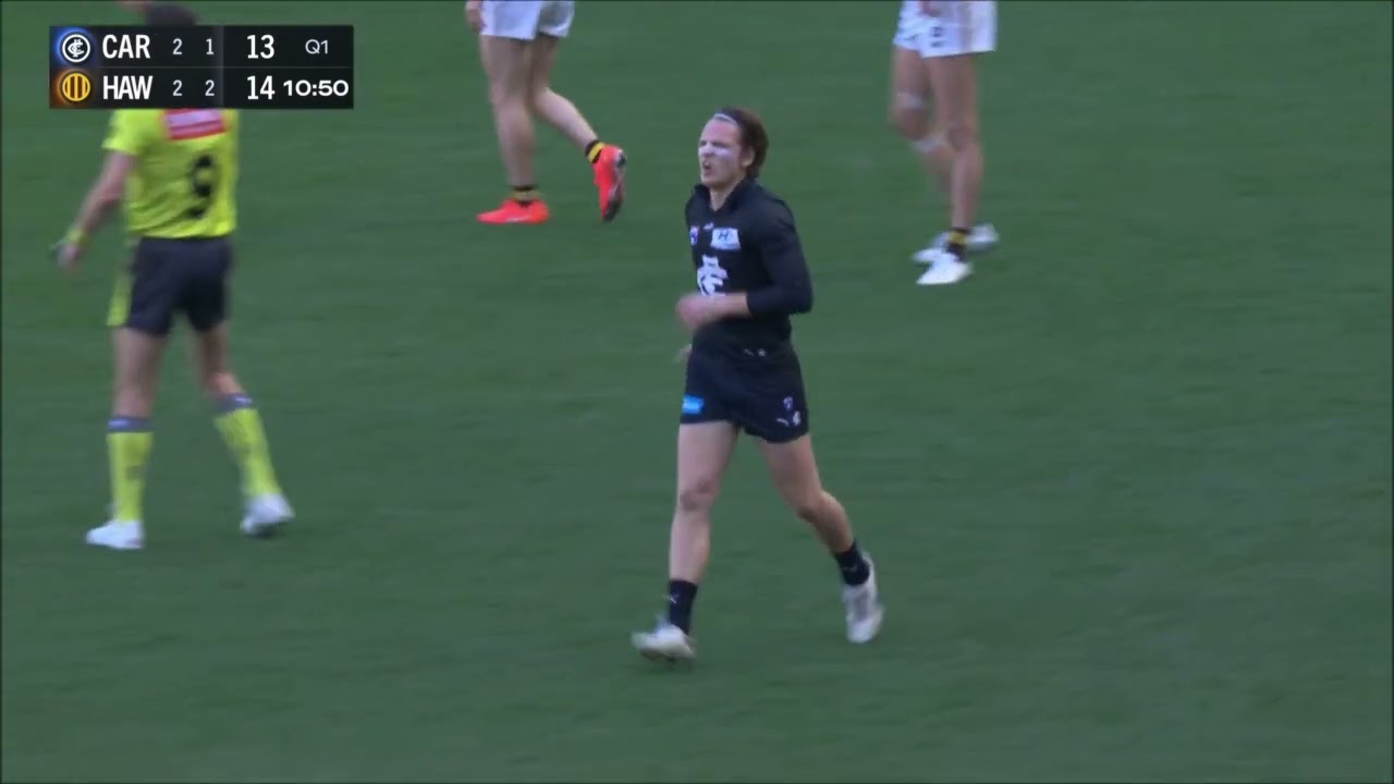 Jordan Boyd's injuries during Carlton vs Hawks - AFL Round 22 2024