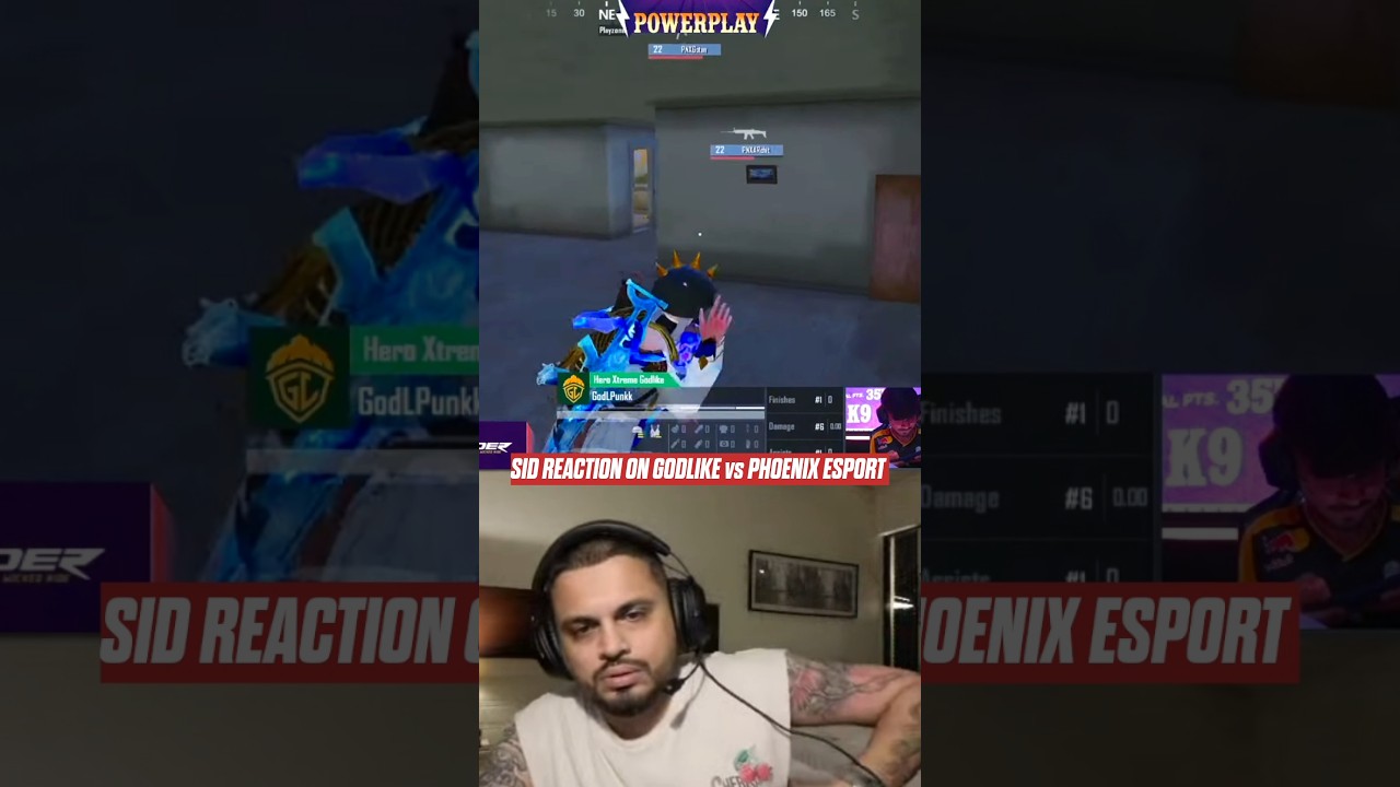 Sid Reaction On Godlike vs Phoenix Esport #s8ulsid #jonathan #godlike #admino #godlpunkk #bgms