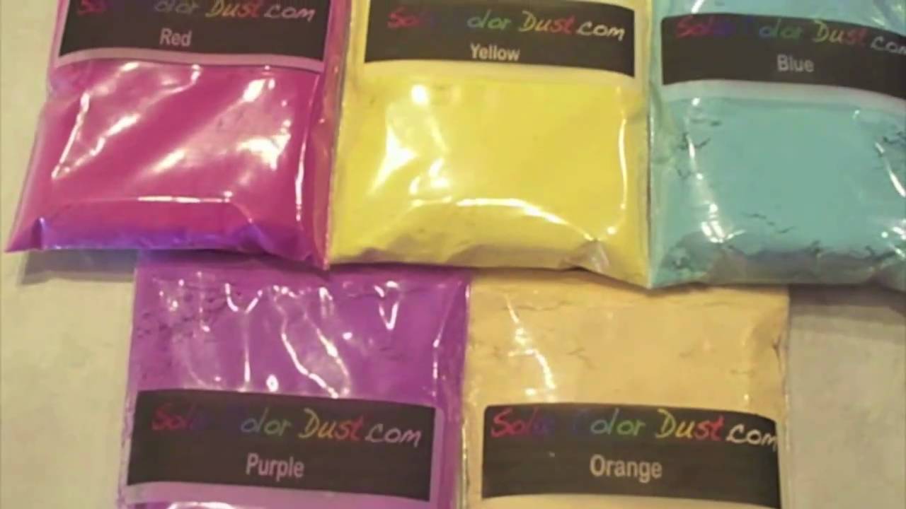 SolarColorDust.com  UV Black Light Demonstration (Photochromic Pigment)