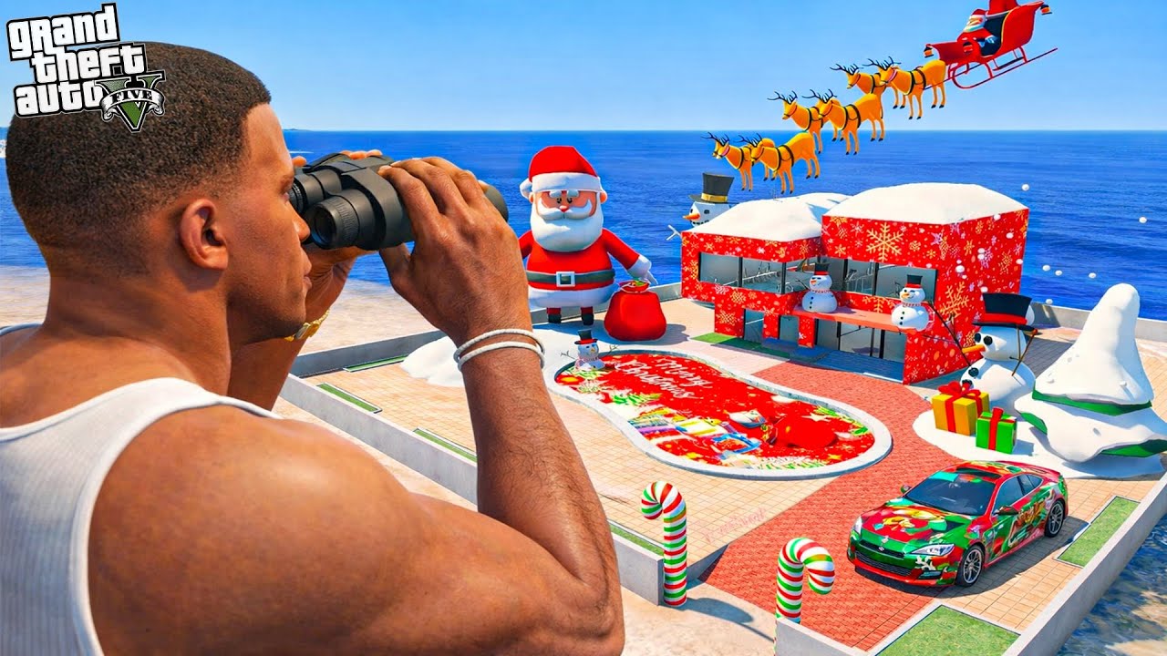 J’ai INFILTRÉ la MAISON SECRÈTE du Père Noël pour Livrer des Cadeaux aux Enfants | GTA 5 Mods