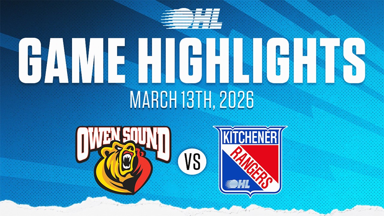 Najważniejsze momenty OHL: Atak Owen Sound @ Kitchener Rangers, 13 marca 2026 r.
