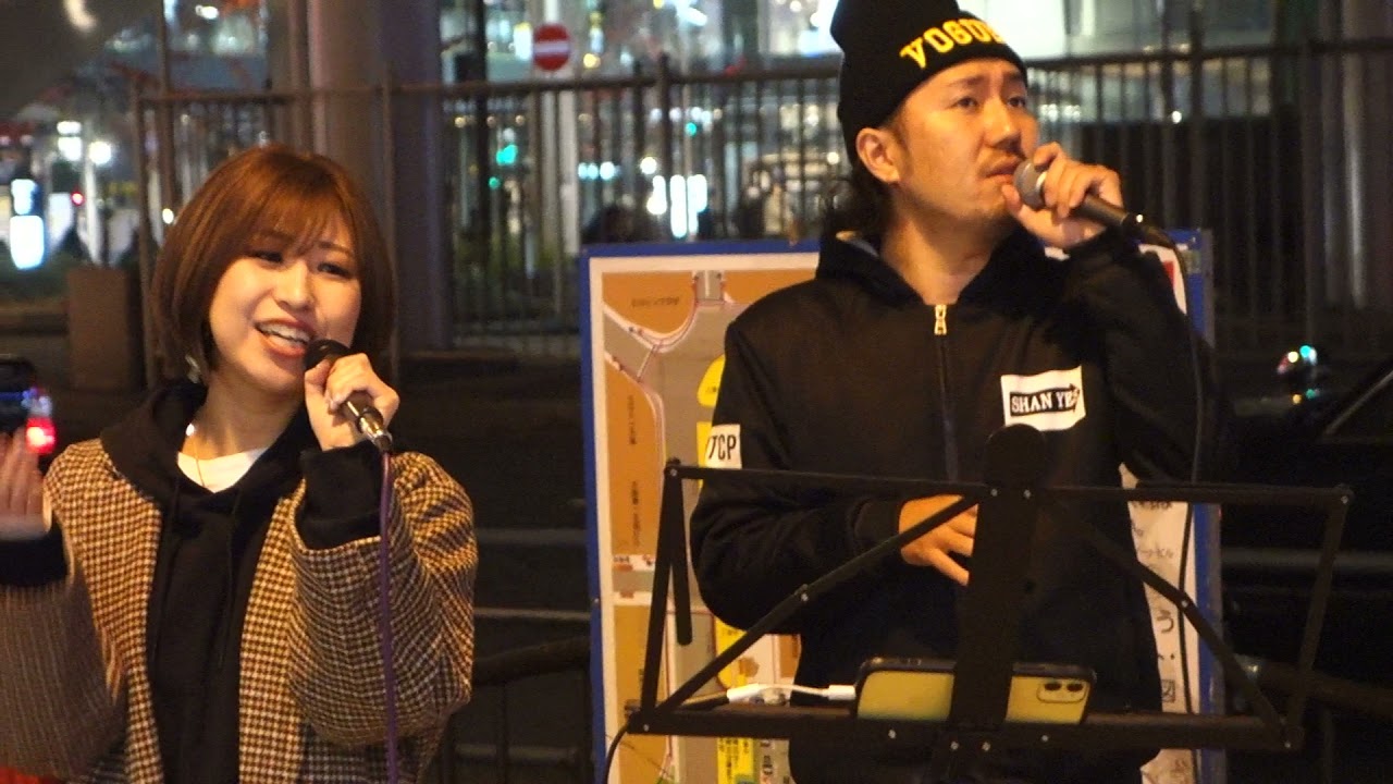 joint☆star(ジョー) ＆ 堀切千色「いとしすぎて」(duet with Tiara/KG)、梅田周辺、２１.１２.０９