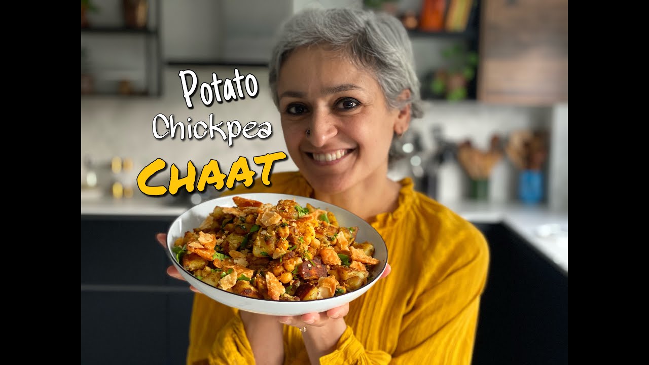 POTATO CHICKPEA CHAAT | Alu chole chaat | Quick alu papdi chaat | Vegan chaat | Food with Chetna