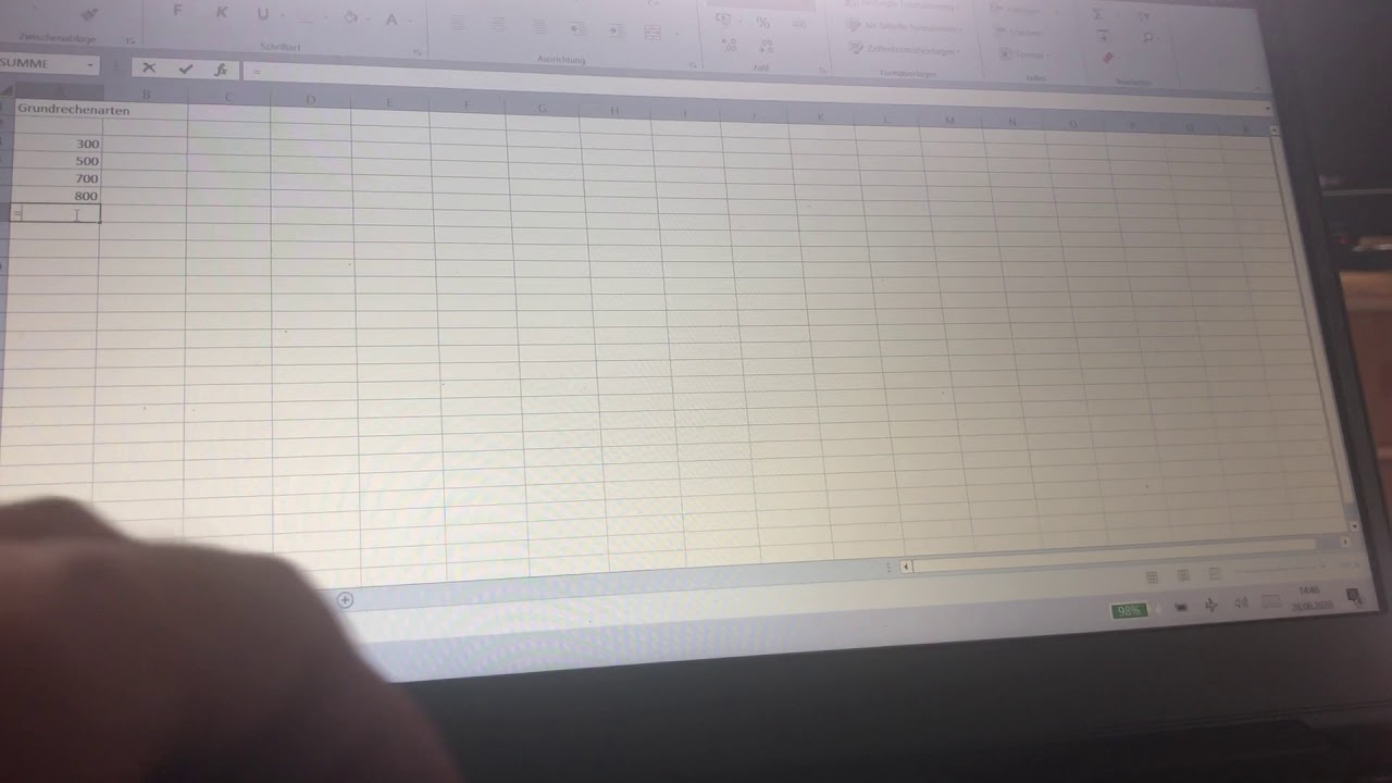 Excel Grundrechenarten
