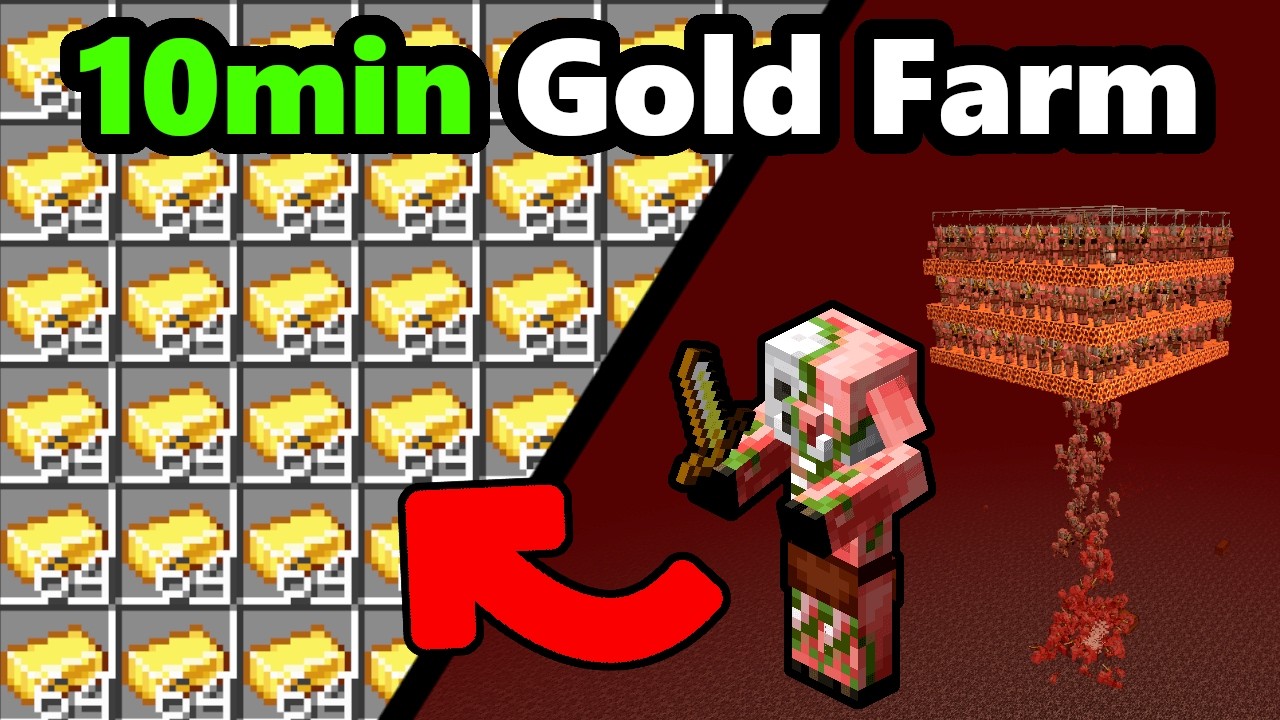 10 Minute AFK Gold Farm Tutorial! | Minecraft 1.21+ | 5000+ Items per Hour!
