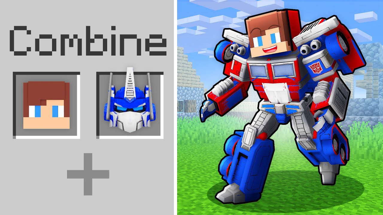 JJ Becomes Optimus Prime TRANSFORMERS - Maizen Minecraft Animation