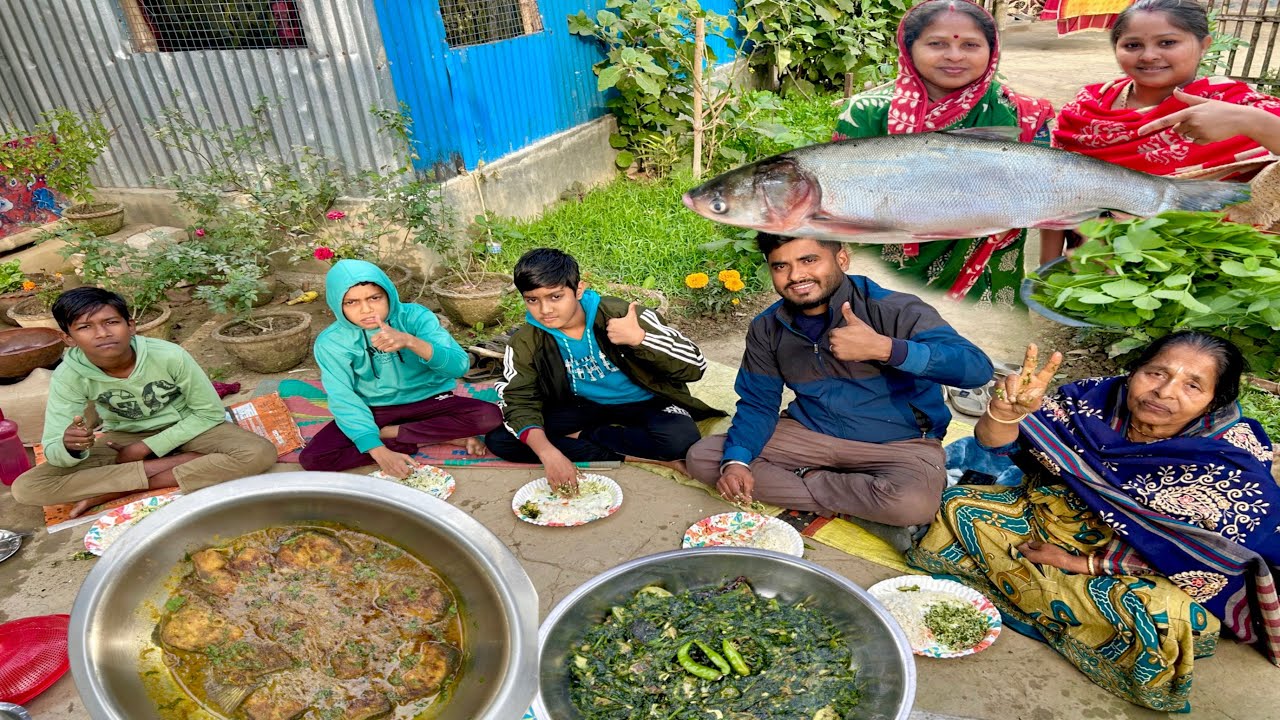 2.2kg ওপরে সিলভার কাপ মাছ,ধনেপাতা দিয়ে মাছের ঝাল আর মাথা দিয়ে মেথি সাগের ঘন্টো||