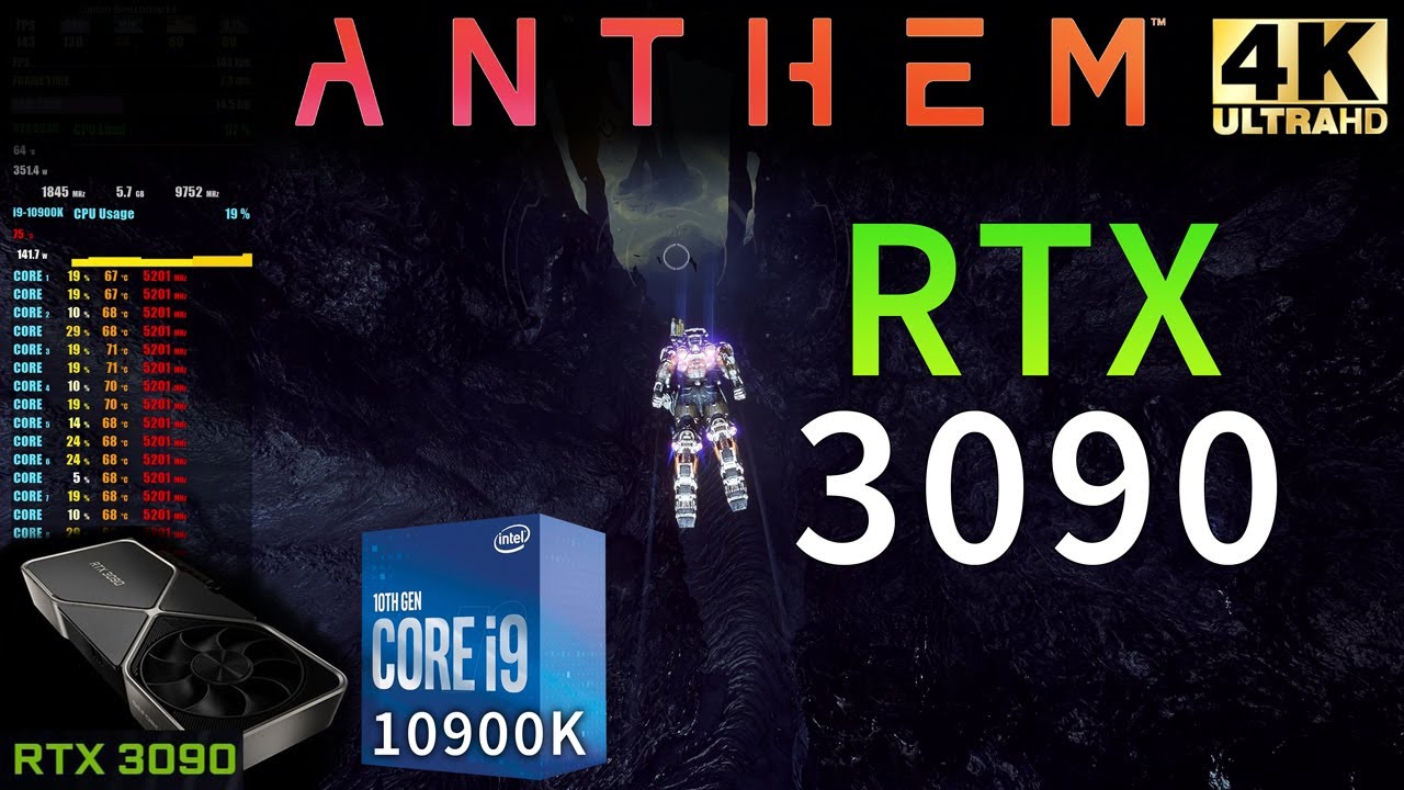 ANTHEM 4K | RTX 3090 | i9 10900K 5.2GHz | Ultra Settings | DLSS ON & OFF