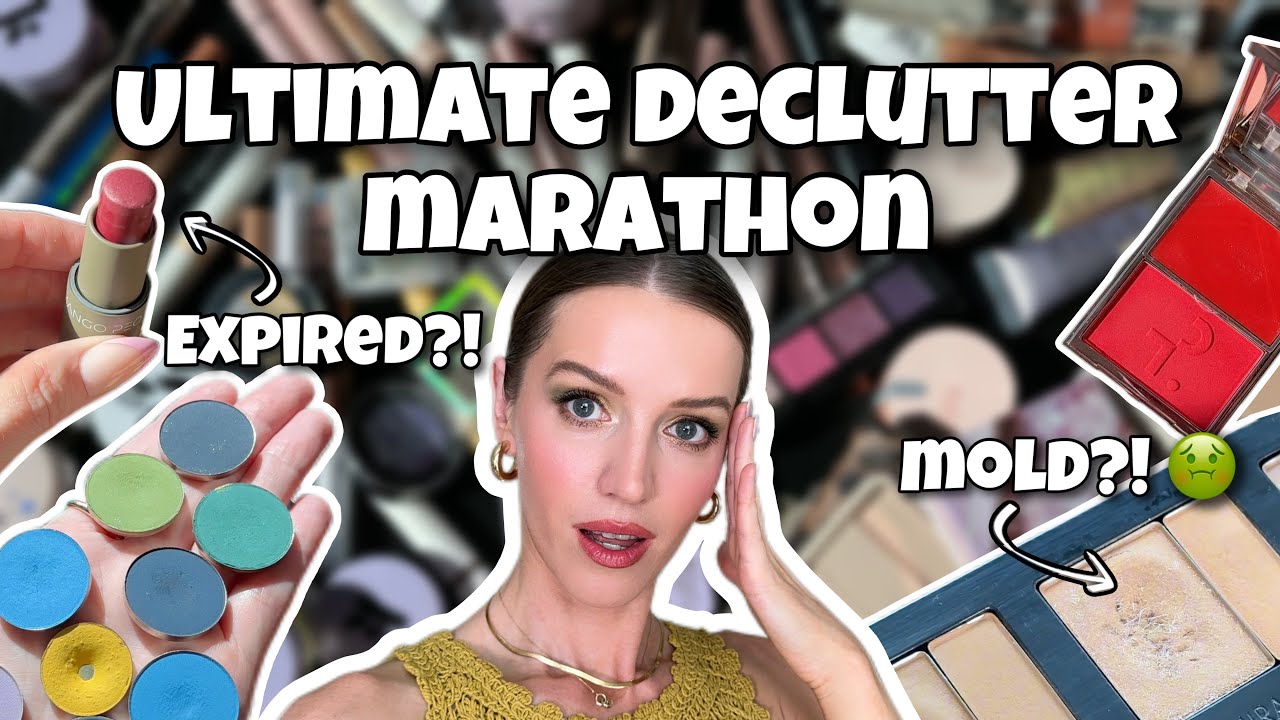 EPIC MAKEUP DECLUTTER MARATHON 😱 | PURGING MY ENTIRE COLLECTION!