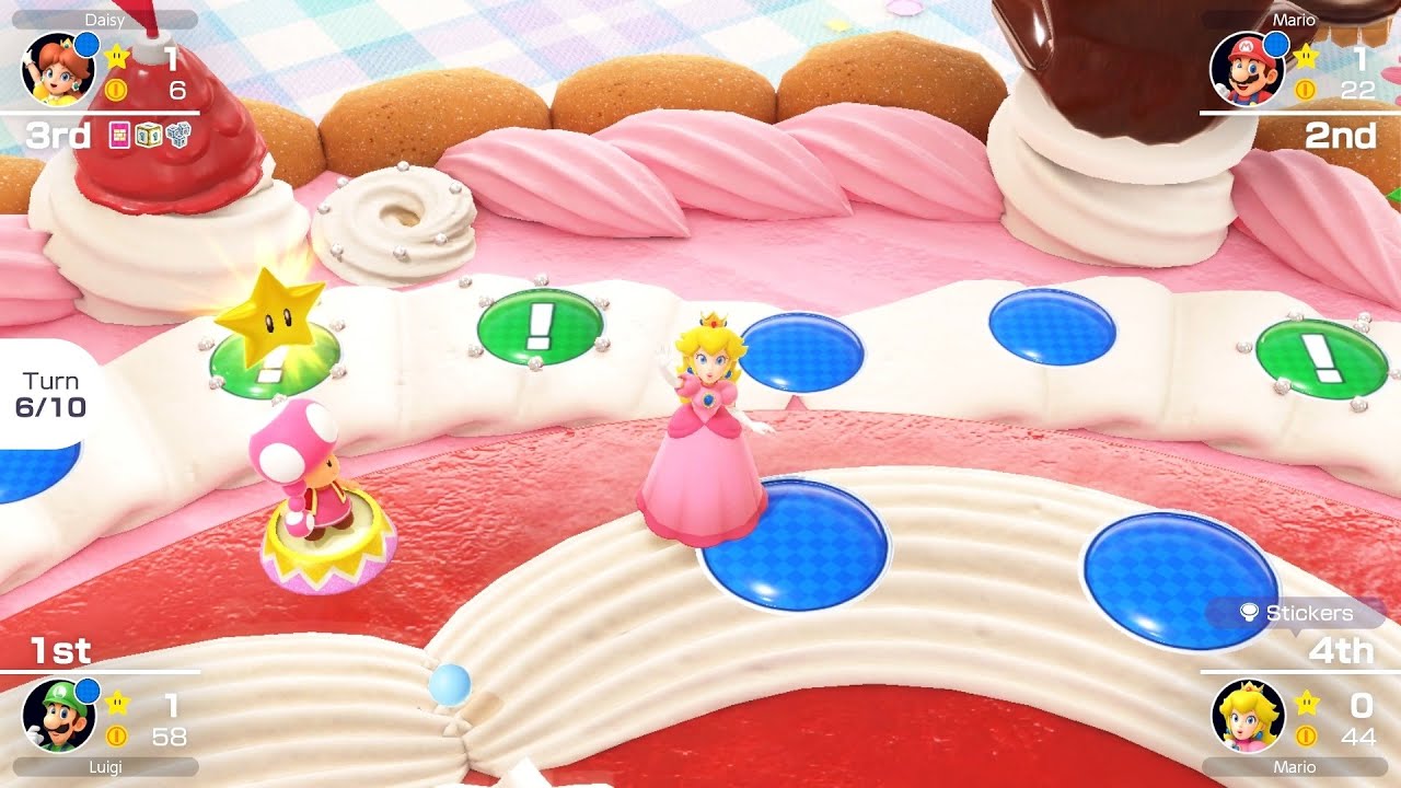 Mario Party Superstars #756 Peach's Birthday Cake Peach vs Daisy vs Mario vs Luigi