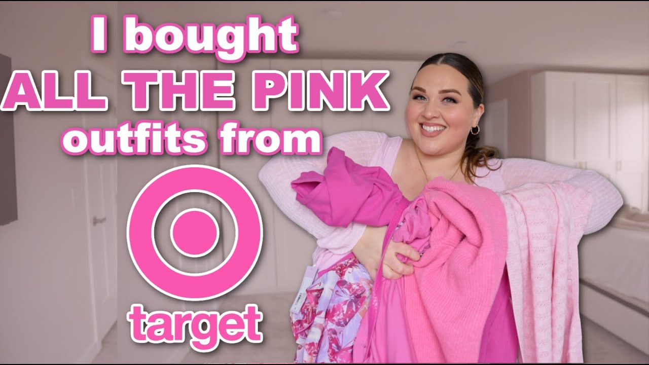 💕I Bought all the PINK CLOTHES from Target 💕| Plus Size Try-On Haul