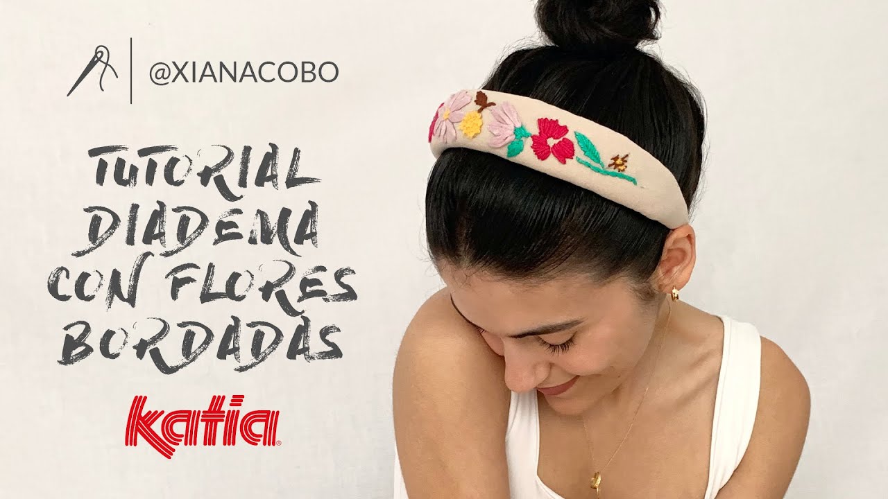 Cómo bordar flores en diademas 💐 Tutorial de @xianacobo
