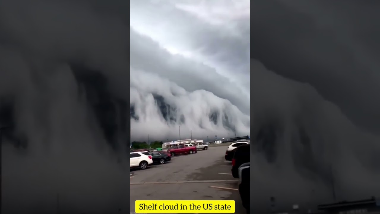 Shelf cloud in US state | Terrible scene of shelf clouds | Insane Monster shelf cloud | viral short