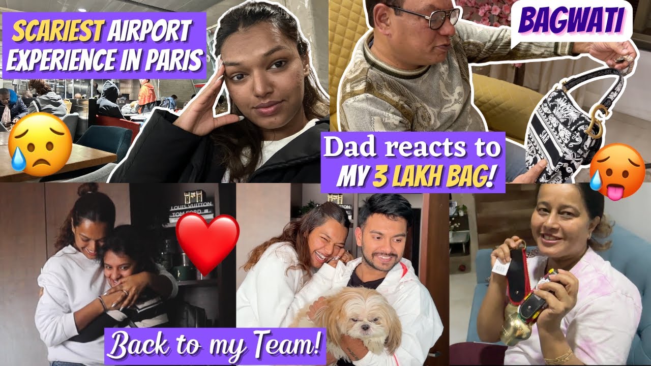 Dad reacts to my 3Lakh Bag🥵 Paris Airport was SHUT! #HustleWSar