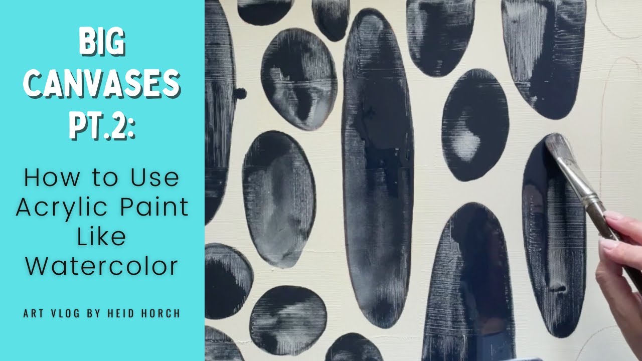 ✨ How to Use Acrylic Paint Like Watercolor!💧 Part 2 of my Big Canvas series