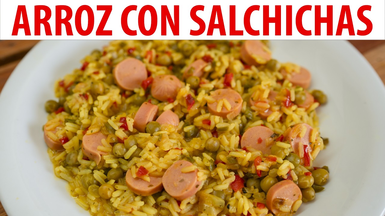 Cómo hacer Arroz Amarillo con Salchichas - Receta económica y rendidora