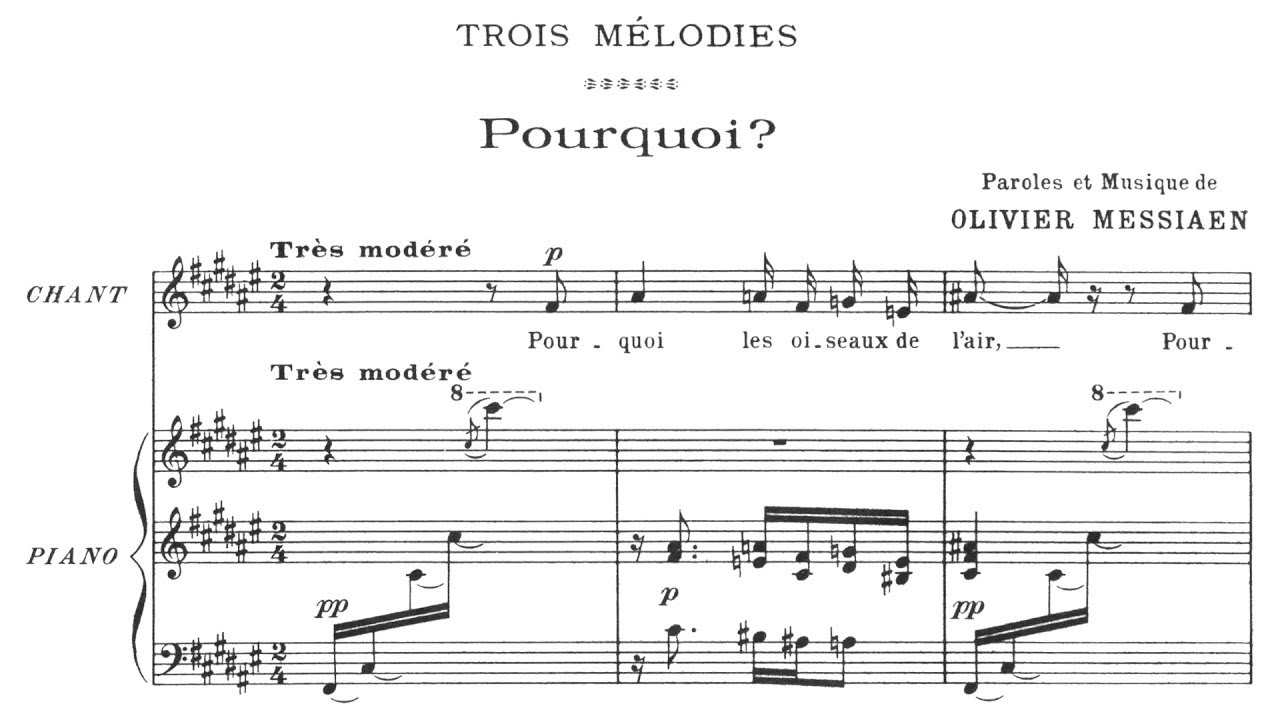 Olivier Messiaen - Trois Mélodies (1930)