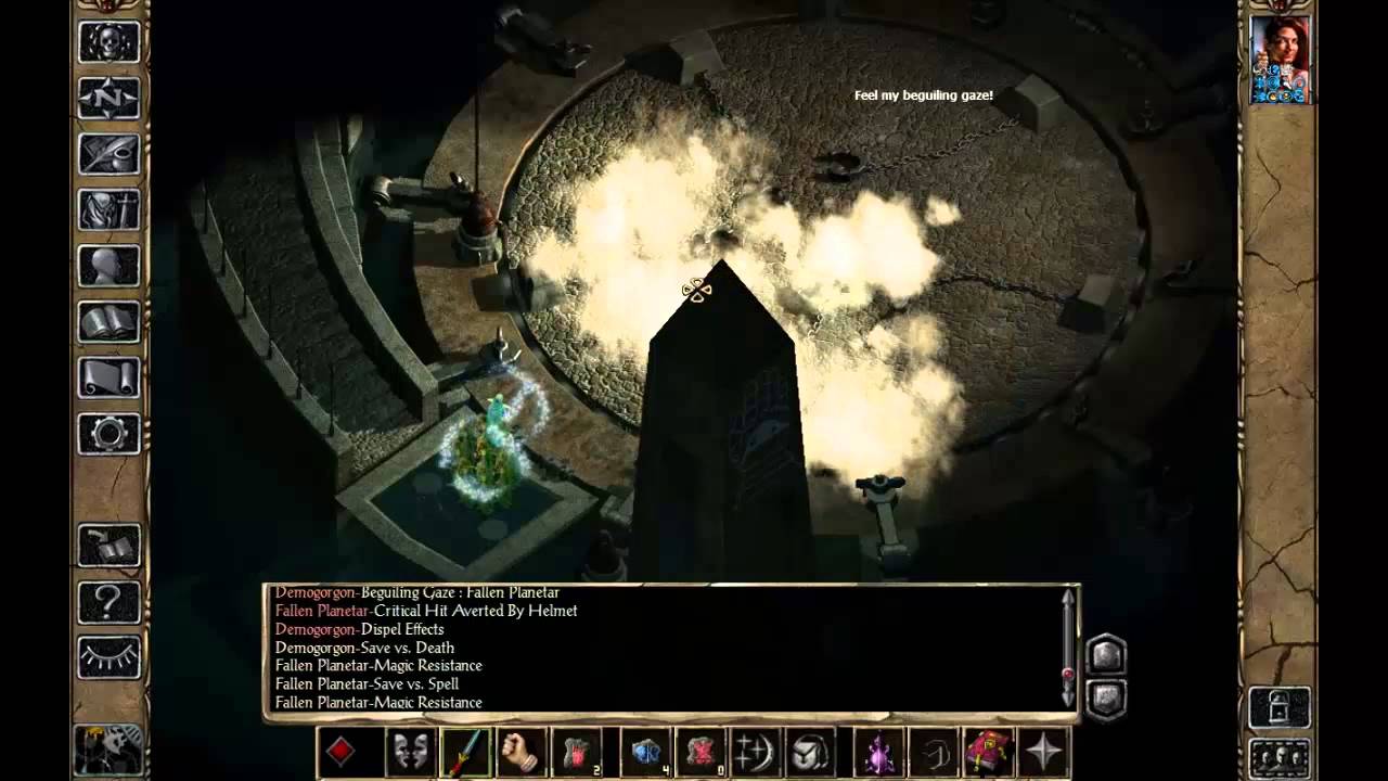 Baldur's Gate 2 Sorcerer vs Demogorgon (Gameplay)