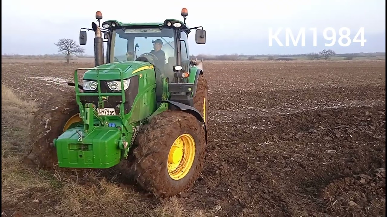 John Deere 6R όργωμα Καστανιές Έβρου 15.12.2022