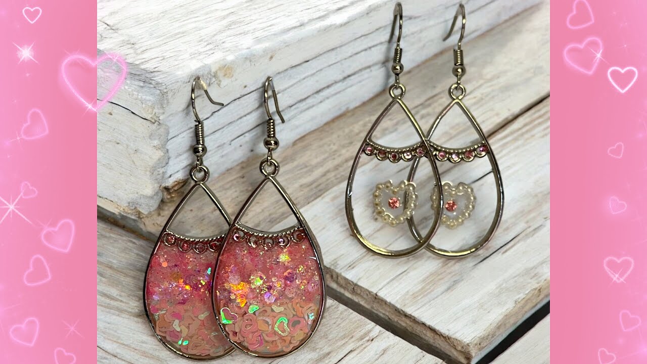Valentine UV Resin Earrings! @MonettMcHazlettErmis 