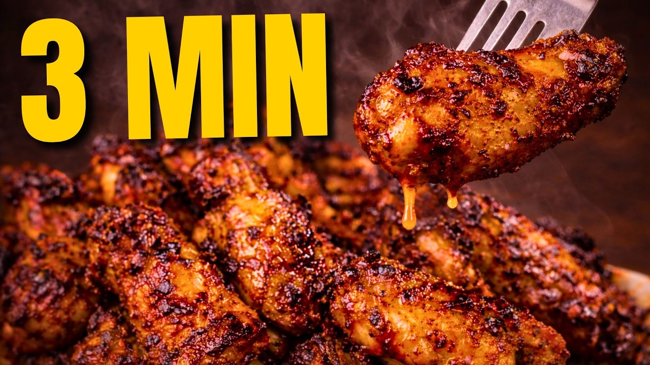 3 Minutes Pour des Ailes de Poulet PARFAITES !