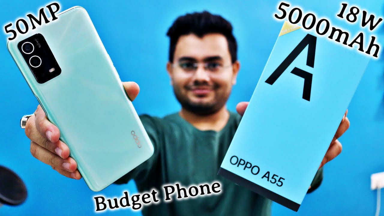 OPPO A55 Unboxing 🔥  50 MP 📸  5000mAh 🔋 18W Fast Charge⚡️ ग़ज़ब कैमरा