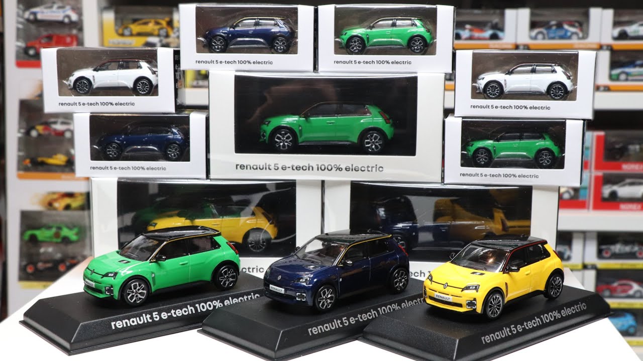 NOUVELLE RENAULT 5 2024  : LES MINIATURES NOREV 1/64 et 1/43 !